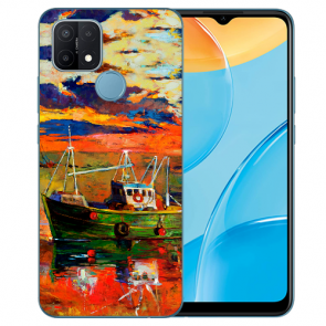 Oppo A15 Silikon TPU Handy Tasche Hülle mit Fotodruck Gemälde