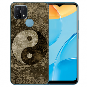 Oppo A15 TPU Handy Tasche Hülle mit Fotodruck Yin Yang