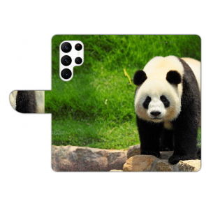 Flipcase Schutzhülle für Samsung Galaxy S23 Ultra (5G) mit Panda Fotodruck 