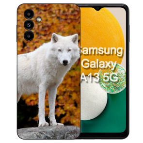 Schutzhülle TPU Cover Case für Samsung Galaxy A24 mit eigenem Polarwolf Fotodruck Etui