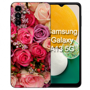 Silikon Personalisierte Handy Hülle für Samsung Galaxy A25 (5G) mit eigenem Bilddruck Rosen
