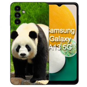 Individuelle TPU Handyhülle Cover Case für Samsung Galaxy A24 mit eigenem Panda Fotodruck Etui