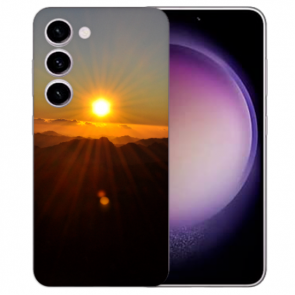 Schutzhülle Silikon Cover für Samsung Galaxy S25 Bilddruck Sonnenaufgang Etui
