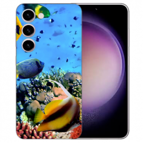 Silikon Foto Handy Hülle Fotohülle Bilddruck Korallenfische für Samsung Galaxy S24 (5G) Etui