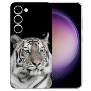 Silikon Foto für Samsung Galaxy S24 (5G) Etui Handy Hülle Fotohülle Bilddruck Tiger Case