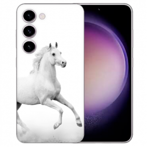Schutzhülle Silikon Schale TPU für Samsung Galaxy S24 Plus (5G) Bilddruck Pferd Cover Case Etui