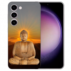 Handy Hülle Silikon für Samsung Galaxy S23 (5G) Cover Case Bilddruck Frieden Buddha 