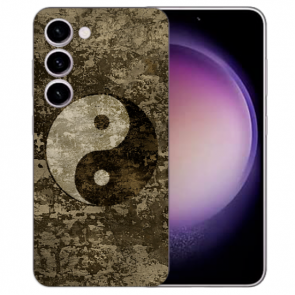 Personalisierte Silikon Handy Hülle für Samsung Galaxy S23 (5G) Bilddruck Yin Yang