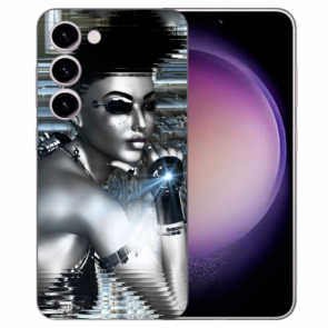 Silikon Schale Cover für Samsung Galaxy A54 (5G) Bilddruck Robot Girl 