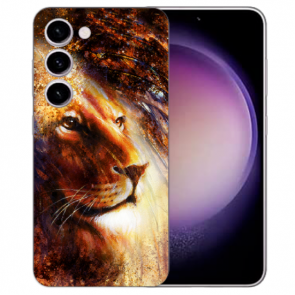 TPU Handy Hülle Cover Fotodruck Löwenkopf Porträt für Samsung Galaxy S23 Plus (5G)