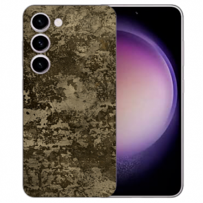 Schutzhülle TPU Handy Hülle Cover für Samsung Galaxy S23 Plus (5G) Fotodruck Braune Muster