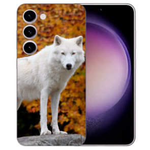 Silikon Fotohülle TPU Cover Case Etui Bilddruck Polarwolf  für Samsung Galaxy S24 (5G) Cover Etui