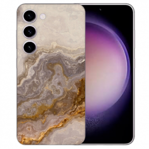 TPU Schale Fotohülle Case für Samsung Galaxy S24 (5G) Bilddruck Grauer Marmor Fotohülle Case