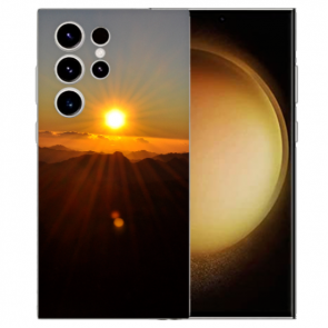 TPU Silikon Cover Case für Samsung Galaxy S23 Ultra (5G) Fotodruck Sonnenaufgang 