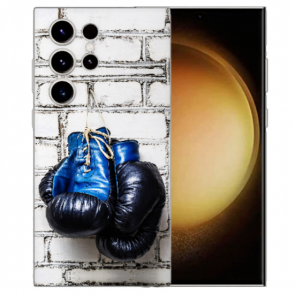 Silikon Handy Hülle Fotodruck Boxhandschuhe für Samsung Galaxy S23 Ultra (5G) 
