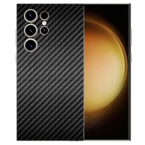 TPU Silikon Cover Case für Samsung Galaxy S23 Ultra (5G) Bilddruck Carbon Optik