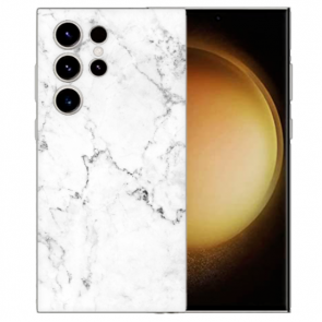 Personalisierte Silikoncover mit Bilddruck Marmoroptik für Samsung Galaxy S25 Ultra