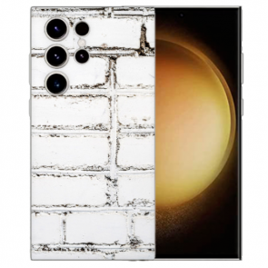 TPU Schutzhülle Cover Case Bilddruck Weiße Mauer für Samsung Galaxy S23 Ultra (5G)