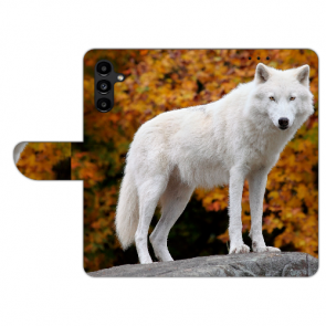 Schutzhülle Handy Tasche für Samsung Galaxy S23 (5G) mit Bilddruck Polarwolf