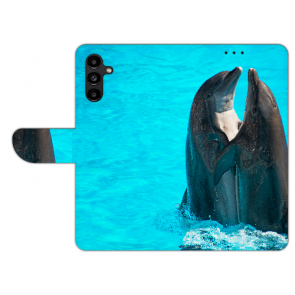 Schutzhülle Handy Tasche mit Bilddruck Delfine für Samsung Galaxy S23 (5G)