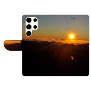 Flipcase Schutzhülle mit Bilddruck Sonnenaufgang für Samsung Galaxy S23 Ultra (5G)