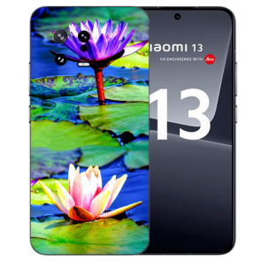 Handy Hülle TPU mit eigenem Bilddruck Lotosblumen für Xiaomi 13 (5G)