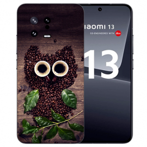 individuelle Schutzhülle mit eigenem Fotodruck Kaffee Eule für Xiaomi 13 (5G) Hülle