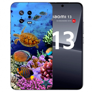 Schutz Case mit eigenem Fotodruck für Xiaomi 13 (5G) Case Aquarium Schildkröten