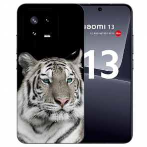 Silikon Schutzhülle mit eigenem Fotodruck Tiger für Xiaomi 13 (5G) Hülle 