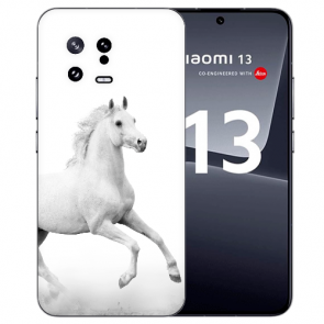 Silikon Schutzhülle Case mit eigenem Fotodruck Pferd für Xiaomi 13 (5G) Case Back 