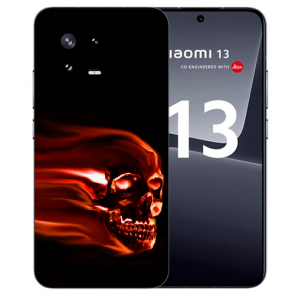 Silikon Schutzhülle mit eigenem Fotodruck für Xiaomi 13 (5G) Back Case Totenschädel
