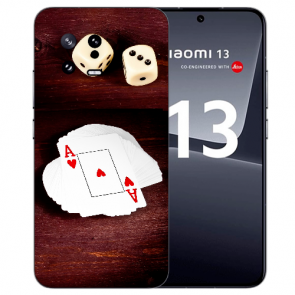 TPU Back Case mit eigenem Fotodruck für Xiaomi 13 (5G) Spielkarten-Würfel Case