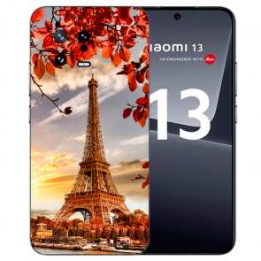 Schutzhülle Case mit eigenem Fotodruck für Xiaomi 13 (5G) Eiffelturm Back Cover 