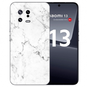 Silikon Cover mit Eigene Foto  für Xiaomi 13 (5G) Marmoroptik