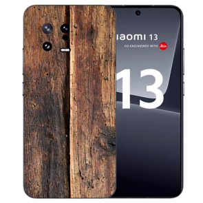 Silikon TPU mit Eigene Foto  für Xiaomi 13 (5G) Holzoptik