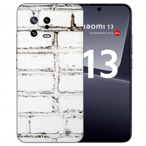 Silikon Cover mit Eigene Foto  für Xiaomi 13 (5G) Weiße Mauer