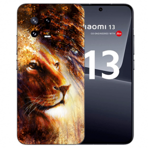 Schutzhülle TPU mit Eigene Foto für Xiaomi 13 (5G) Löwenkopf Porträt