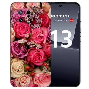 Silikon Cover mit Eigene Foto  für Xiaomi 13 (5G) Rosen