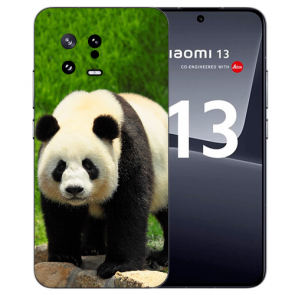 Silikon Cover mit Eigene Foto  für Xiaomi 13 (5G) Panda