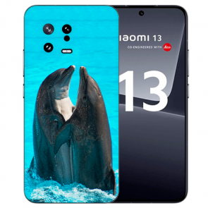 Silikon Cover mit Eigene Foto  für Xiaomi 13 (5G) Delfine