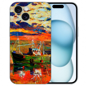 Silikon TPU Cover Schutzhülle Handyhülle Fotodruck Gemälde für iPhone 15 Case