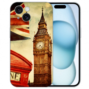 Individuelle Back Case Schutzhülle Fotodruck Big Ben London für iPhone 15 Hülle 