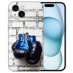 Personalisierte Handy Hülle Cover Case Fotodruck Boxhandschuhe für iPhone 15 Hülle