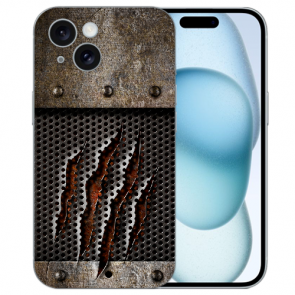 Schutzhülle Cover Case Etui mit Fotodruck Monster-Kralle für iPhone 15 Plus Hülle 