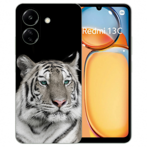 TPU Silikon Personalisierte Hülle Foto Etui mit für XIAOMI Redmi 13C Fotodruck Tiger Cover Case
