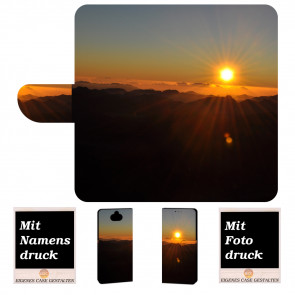 Sony Xperia XA3 Ultra Handyhülle Tasche mit Sonnenaufgang + Fotodruck