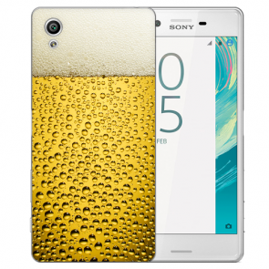 Schutzhülle Silikon TPU Case Hülle für Sony Xperia XA mit Foto Druck Bier