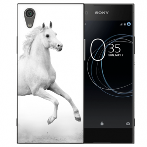TPU Case Hülle mit Fotodruck Pferd für Sony Xperia XA1 Silikon Schutzhülle