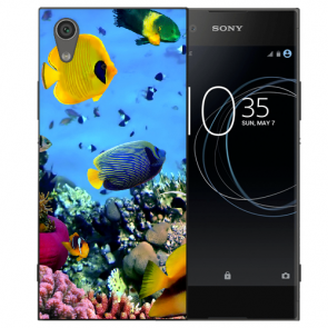 TPU Handy Hülle mit Fotodruck Korallenfische für Sony Xperia XA1 