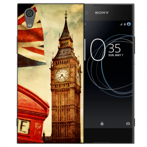 Silikon TPU Handy Hülle mit Big Ben London Bild Druck für Sony Xperia L1 